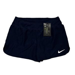 Nike DRI-FIT Women’s Standard Fit Blue Athletic Running Shorts with Drawstring